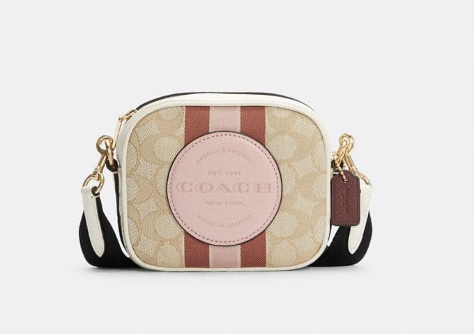 Coach – Mini Dempsey Camera Bag In Signature Jacquard With Stripe And Coach  Patch – THE OUTLET