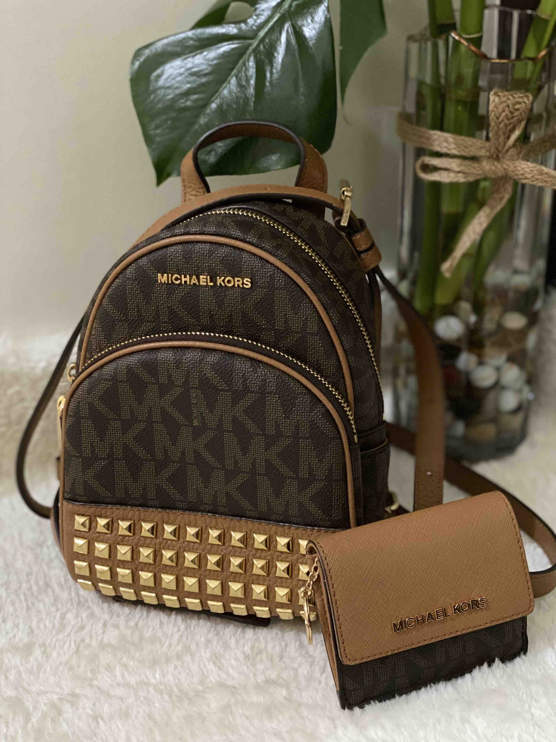 Michael Kors Set Abbey X Small Studded Backpack with Wallet – THE ...