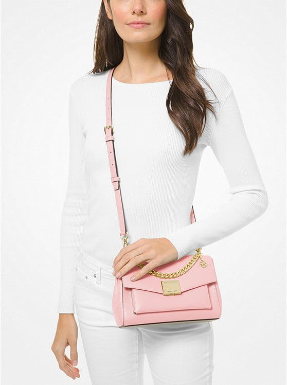 Michael Kors Lita Medium Leather Crossbody Bag Color Pink – THE OUTLET FZE