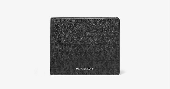 MICHAEL KORS MENS Cooper Logo Billfold Wallet With Coin Pouch Color ...