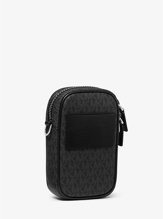 MICHAEL KORS MENS Greyson Logo Smartphone Crossbody Bag Color: Black ...