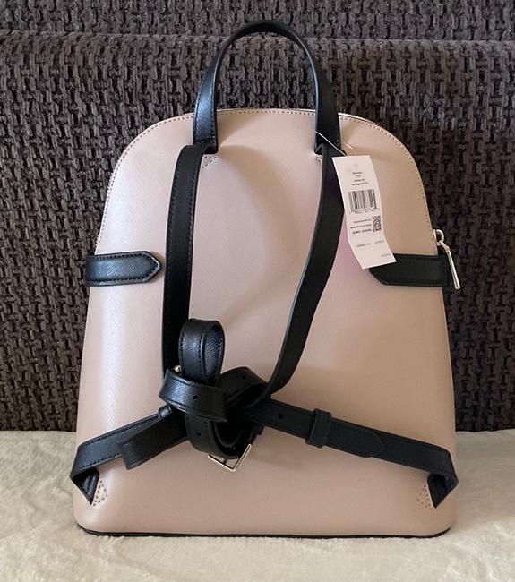 Kate Spade New York Staci Dome Top Zip Backpack Warm Beige Black Multi  Leather