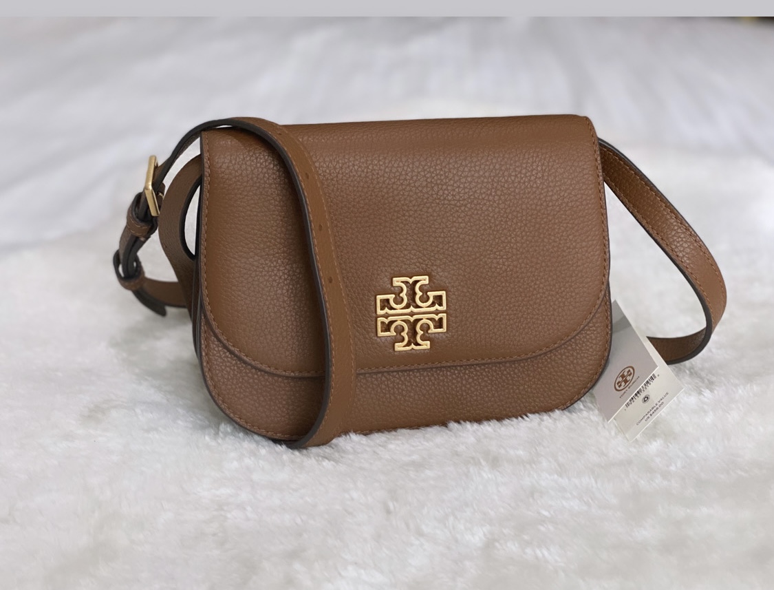 Tory Burch Britten Saddle Small Crossbody Bag – Color Brown – THE OUTLET