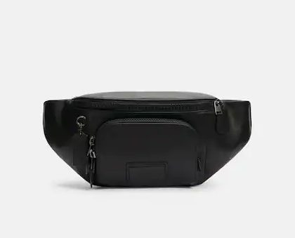 Coach Track Belt Bag-Color: Gunmetal/Black