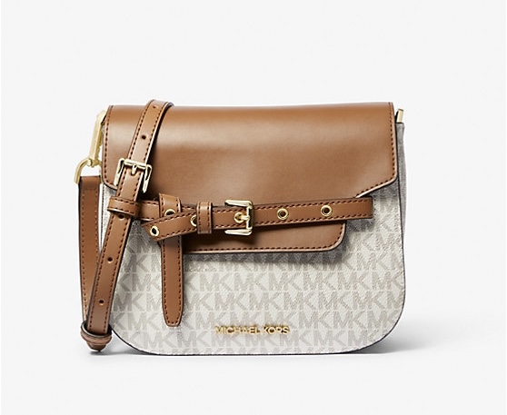 Michael Kors Emilia Small Logo Crossbody Bag-Color: Vanilla – THE ...