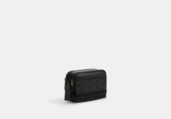 Coach Graham Crossbody In Signature Canvas-Color: Gunmetal/Charcoal/Black - Image 4