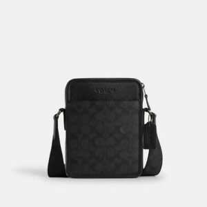 COACH Sullivan Crossbody In Signature Canvas-Color: Gunmetal Charcoal Black