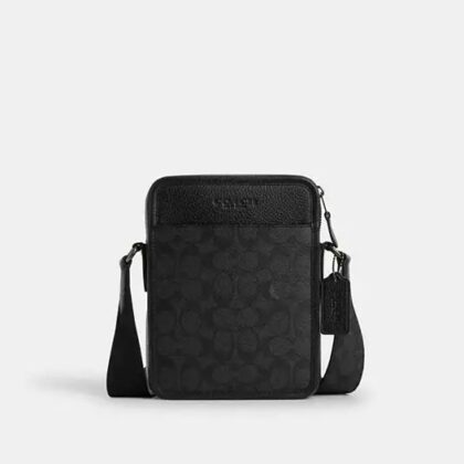 COACH Sullivan Crossbody In Signature Canvas-Color: Gunmetal Charcoal Black