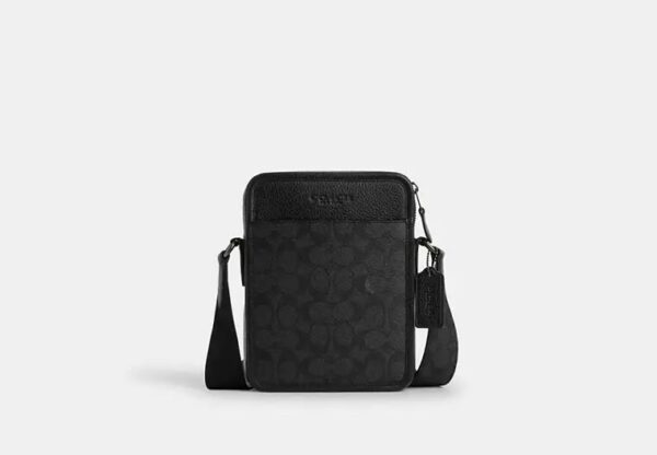 COACH Sullivan Crossbody In Signature Canvas-Color: Gunmetal Charcoal Black
