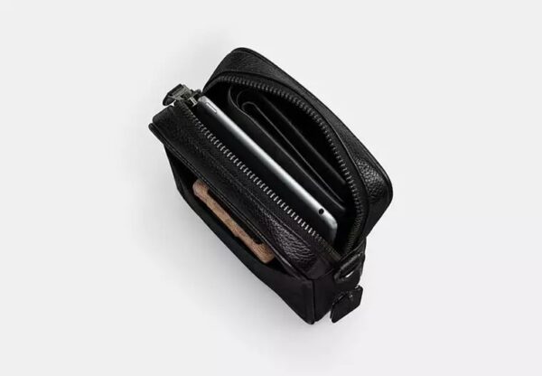 COACH Sullivan Crossbody In Signature Canvas-Color: Gunmetal Charcoal Black - Image 5
