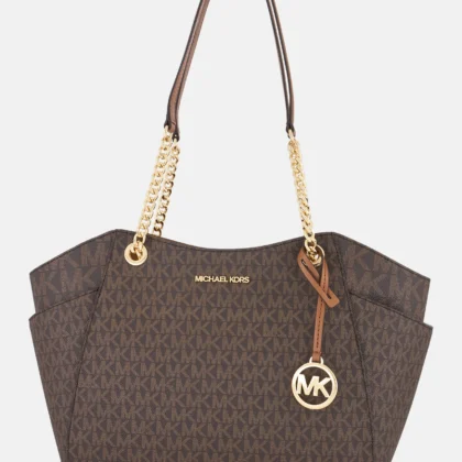 MICHAEL KORS Jet Set Large Logo Shoulder Bag/Color: Brown