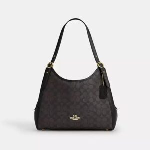 Coach Erin Shoulder Bag In Signature Canvas/Color: Signature canvas/Gold/Walnut/Black
