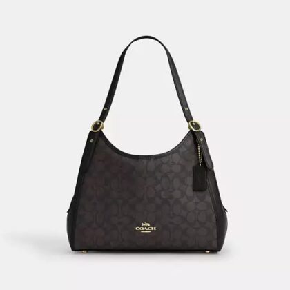 Coach Erin Shoulder Bag In Signature Canvas/Color: Signature canvas/Gold/Walnut/Black