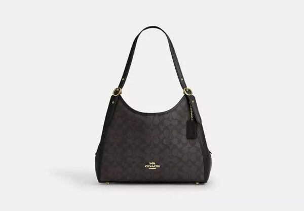 Coach Erin Shoulder Bag In Signature Canvas/Color: Signature canvas/Gold/Walnut/Black