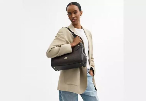 Coach Erin Shoulder Bag In Signature Canvas/Color: Signature canvas/Gold/Walnut/Black - Image 2