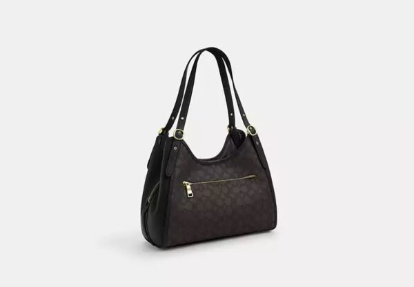 Coach Erin Shoulder Bag In Signature Canvas/Color: Signature canvas/Gold/Walnut/Black - Image 3