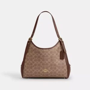 Coach Erin Shoulder Bag In Signature Canvas- Color: Signature canvas/Gold/Tan/Brown