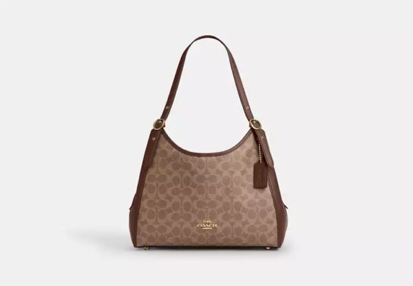 Coach Erin Shoulder Bag In Signature Canvas- Color: Signature canvas/Gold/Tan/Brown