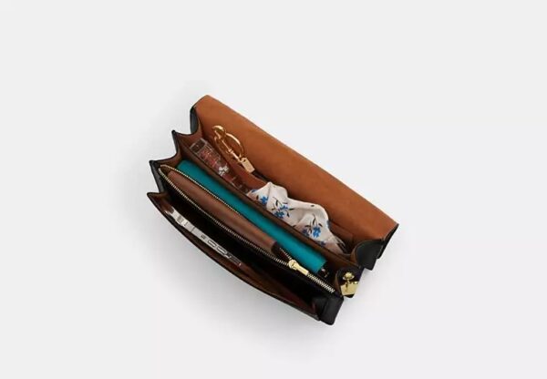 Coach Klare Top Handle Bag In Signature Canvas-Color: Signature canvas/Gold/Walnut/Black - Image 4