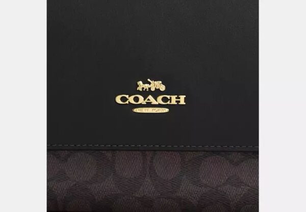 Coach Klare Top Handle Bag In Signature Canvas-Color: Signature canvas/Gold/Walnut/Black - Image 5