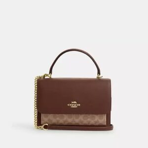 Coach Klare Top Handle Bag In Signature Canvas-Color: Signature canvas/Gold/Tan/Brown