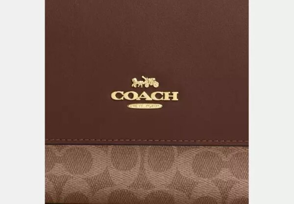 Coach Klare Top Handle Bag In Signature Canvas-Color: Signature canvas/Gold/Tan/Brown - Image 6
