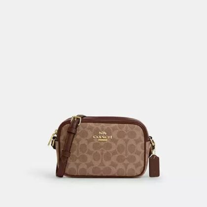 Coach Mini Jamie Camera Bag In Signature Canvas-Color: Signature canvas/Gold/Tan/Brown