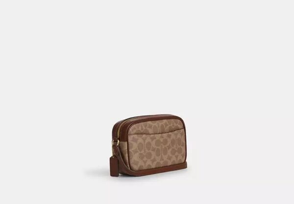 Coach Mini Jamie Camera Bag In Signature Canvas-Color: Signature canvas/Gold/Tan/Brown - Image 3