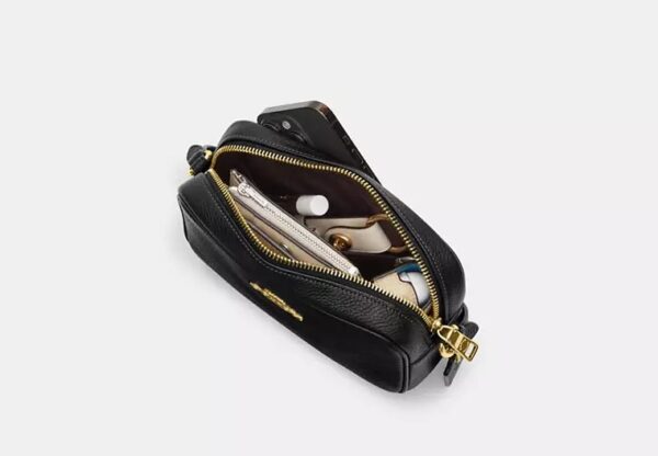 Coach Mini Jamie Camera Bag In Signature Canvas-Color: Signature canvas/Gold/Tan/Brown - Image 5