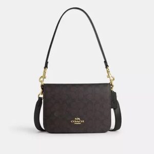 Coach Quinn Bag In Signature Canvas-Color: Signature canvas/Gold/Walnut/Black