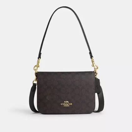 Coach Quinn Bag In Signature Canvas-Color: Signature canvas/Gold/Walnut/Black