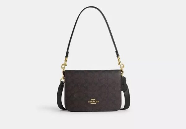 Coach Quinn Bag In Signature Canvas-Color: Signature canvas/Gold/Walnut/Black