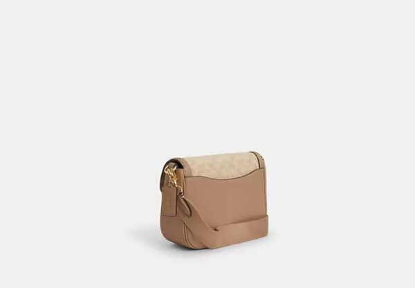 Coach Amelia Saddle Bag With Signature Canvas-Color: Im/Dark Natural Multi - Image 2
