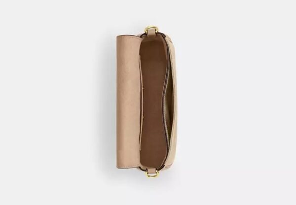Coach Amelia Saddle Bag With Signature Canvas-Color: Im/Dark Natural Multi - Image 3