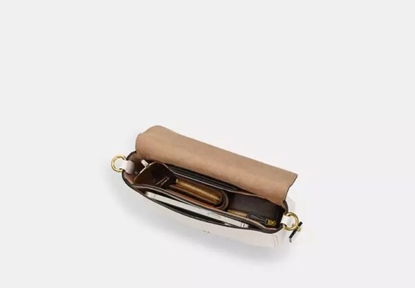 Coach Amelia Saddle Bag With Signature Canvas-Color: Im/Dark Natural Multi - Image 5