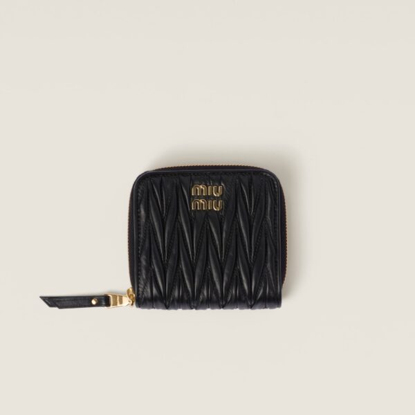 Miu Miu Small Matelasse nappa Leather Wallet