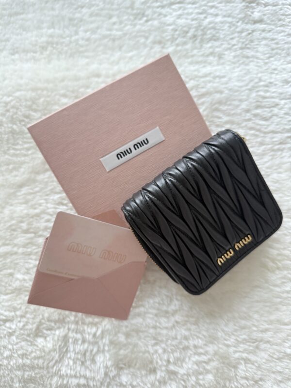Miu Miu Small Matelasse nappa Leather Wallet - Image 6