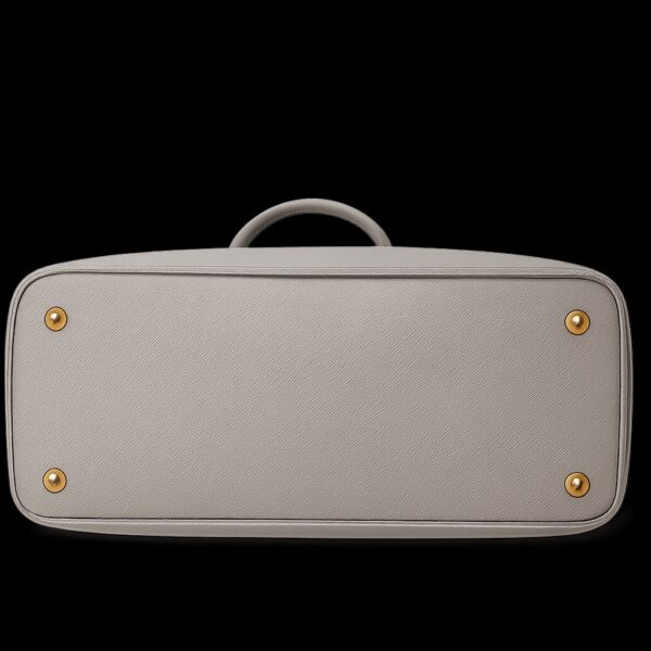 Prada Gallery Bag in Saffiano Lux-Color: Light gray Pomice - Image 4