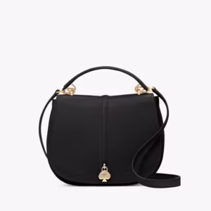 Kate Spade Kayla Pebbled Leather Saddle Bag-Color: Black
