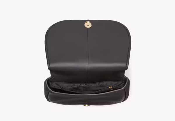 Kate Spade Kayla Pebbled Leather Saddle Bag-Color: Black - Image 4